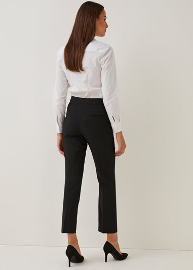 Black Straight Fit Trousers (Long Length)