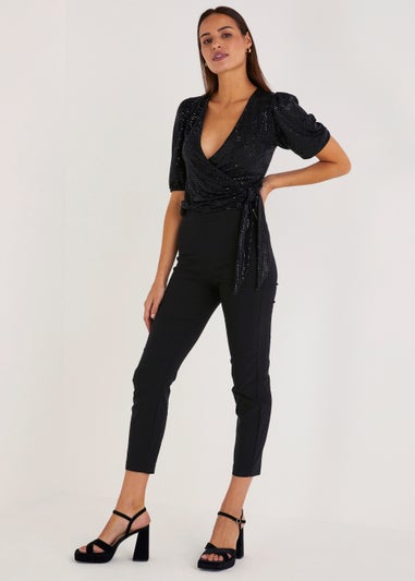 Black Clipper Trousers - Matalan