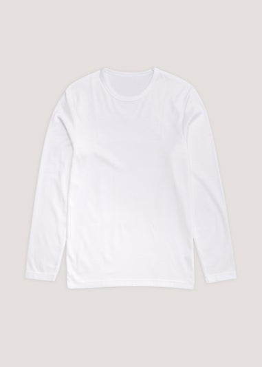 White Long Sleeve Thermal T-Shirt