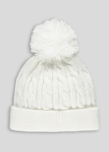 Baby cream 2025 bobble hat