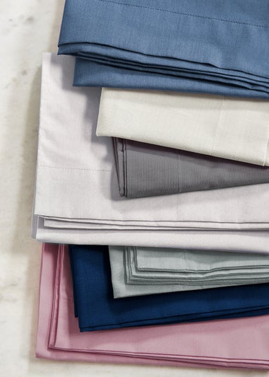 100% Cotton Percale Housewife Pillowcase Pair (200 Thread Count)