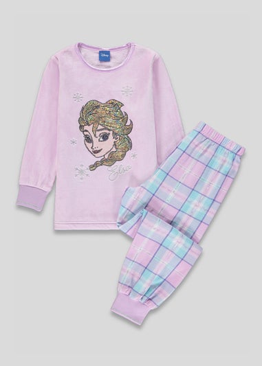 Girls Disney Frozen Elsa Fleece Pyjamas (2-9yrs)