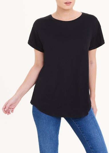 Black Longline Essential T-Shirt