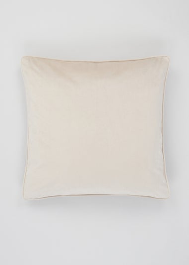 Cream Large Velvet Cushion (55cm x 55cm)