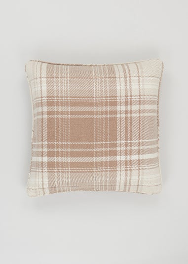 Beige Check Cushion (50cm x 50cm)