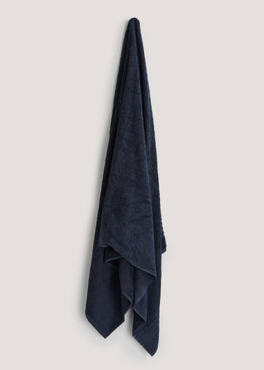 Navy 100% Egyptian Cotton XL Bath Sheet