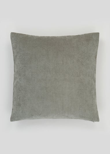 Beige Large Soft Velour Cushion (55cm x 55cm)