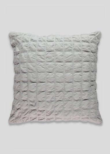 Grey Seersucker Cushion (55cm x 55cm)