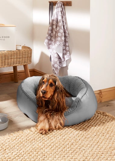 Grey Paw Print Pet Towel (120cm x 80cm)