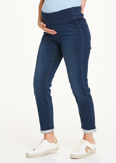 Dark Wash Straight Leg Maternity Jeans