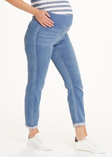 Maternity Jolie Light Wash Under Bump Relaxed Skinny Jeans