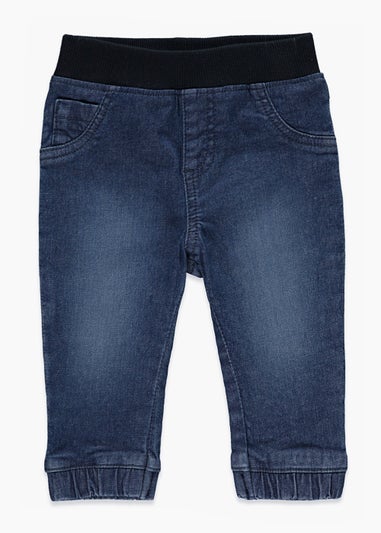 Baby Blue Cuffed Stretch Jeans (Newborn-23mths)