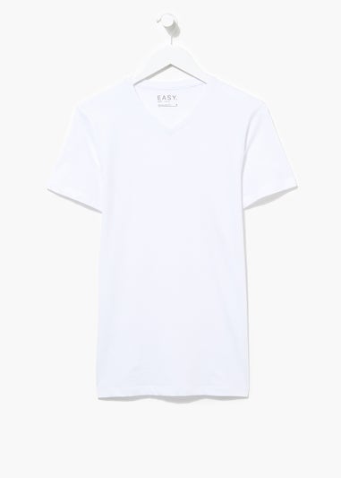 White Slim Fit V-Neck T-Shirt