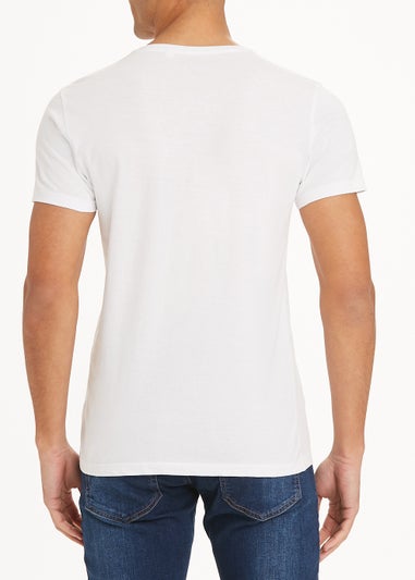 White Slim Fit V-Neck T-Shirt