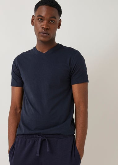 Navy Slim Fit V-Neck T-Shirt