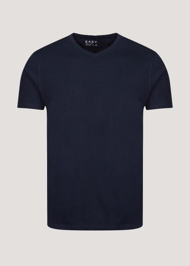 Navy Slim Fit V-Neck T-Shirt