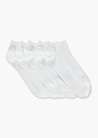 5 Pack White Trainer Socks - Sizes 9-12