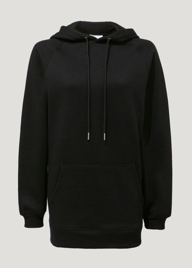 Black Longline Hoodie