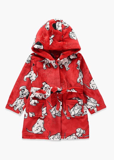 Kids Red Disney 101 Dalmatians Dressing Gown (9mths-6yrs)
