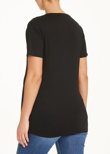 Maternity Black Wrap Nursing Top