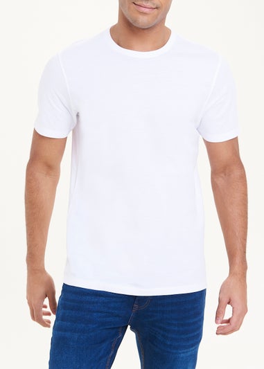 3 Pack White Crew Neck T-Shirts