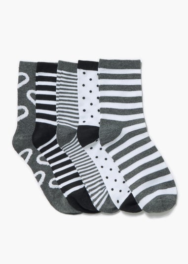 5 Pack Print Socks