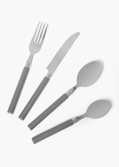 16 Piece Grey Cutlery Set