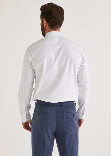 Taylor & Wright White Herringbone Regular Fit Shirt
