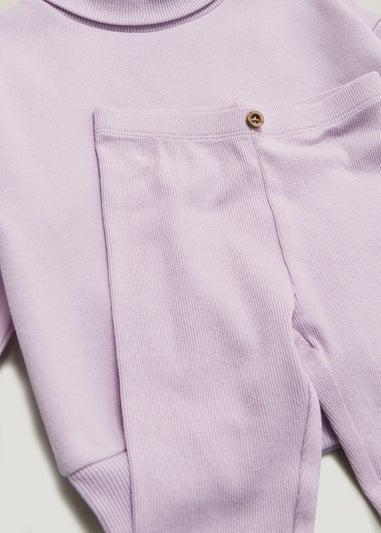 Girls Lilac Sweatshirt & Leggings Set (9mths-6yrs