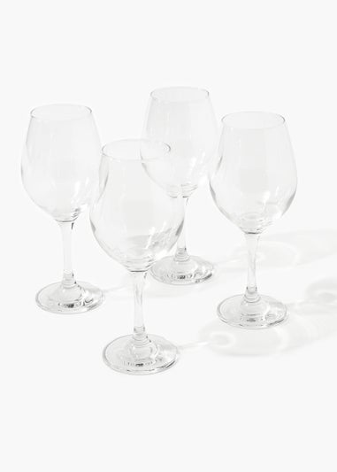 4 Pack Amber Wine Glasses (20cm x 8.4cm)