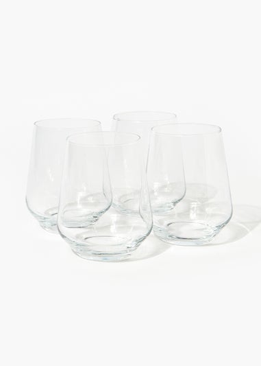 4 Pack Tumbler Glasses (10.5cm x 7.5cm)