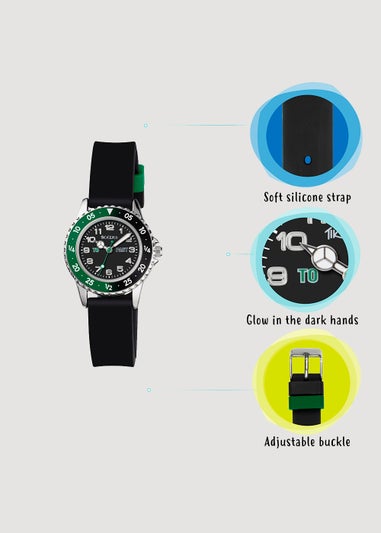 Kids Tikkers Black Time Teacher Watch (One Size)