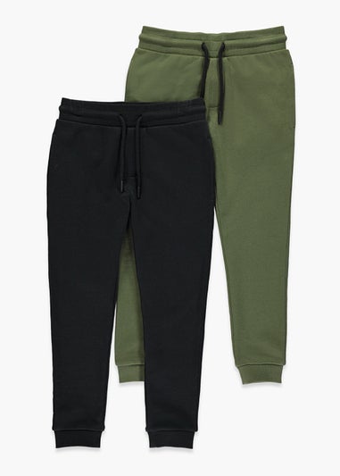 Boys 2 Pack Regular Fit Joggers (4-13yrs)