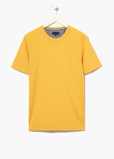 XL Yellow Dot Worton Short Sleeve Cotton T-Shirt By Undefined Gifts