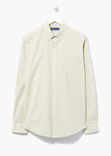 Ecru Long Sleeve Oxford Shirt