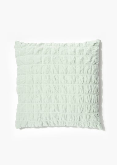 Green Seersucker Cushion (55cm x 55cm)