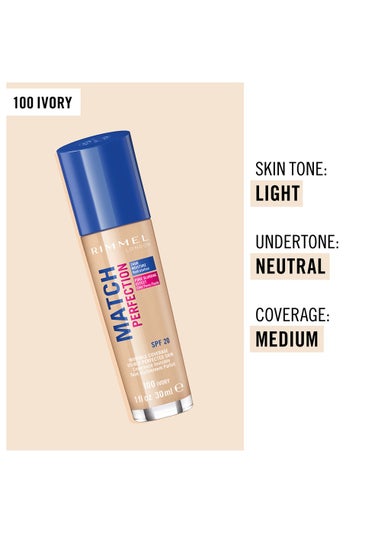 Rimmel London Match Perfection Foundation - Ivory (30ml)