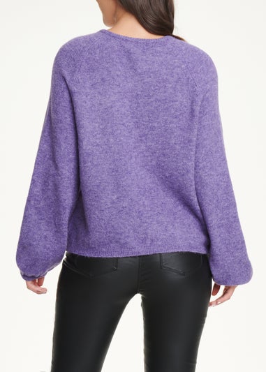 JDY Purple Andrea Cardigan