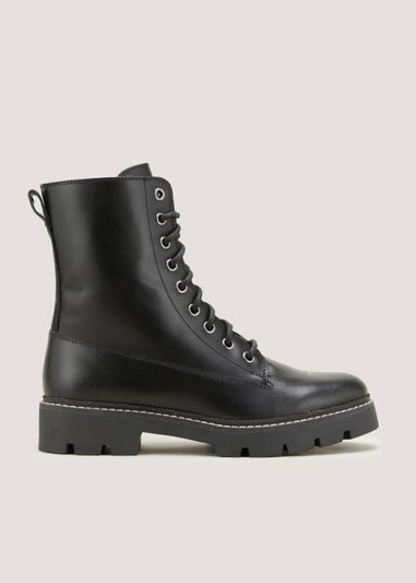 Black patent shop boots matalan