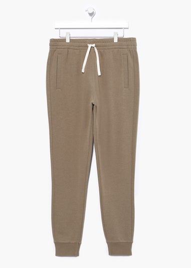 Taupe Slim Fit Cuffed Joggers