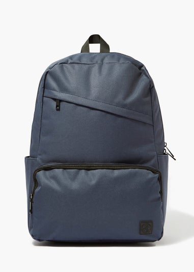 Navy Zip Pocket Backpack