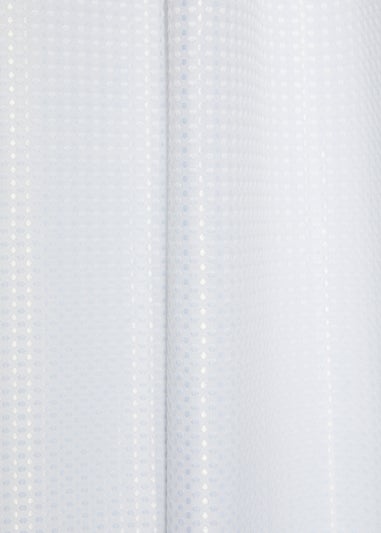 White Waffle Textured Shower Curtain (180cm x 180cm)