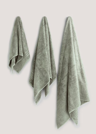 Sage Green 100% Egyptian Cotton Towels