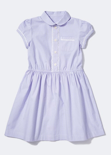 Girls Lilac Gingham Traditional School Dress (3-14yrs)