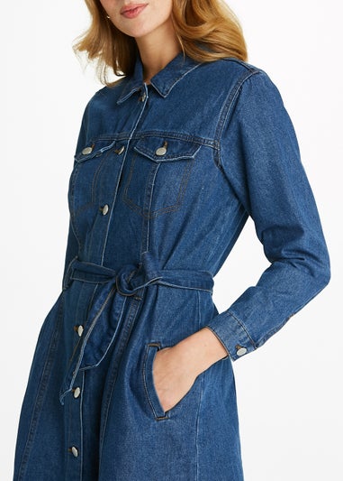 JDY Blue Sansa Denim Midi Dress