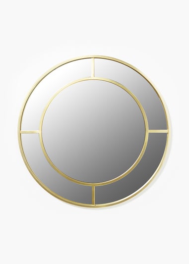 Circle Mirror with Gold Panes (60cm x 60cm)