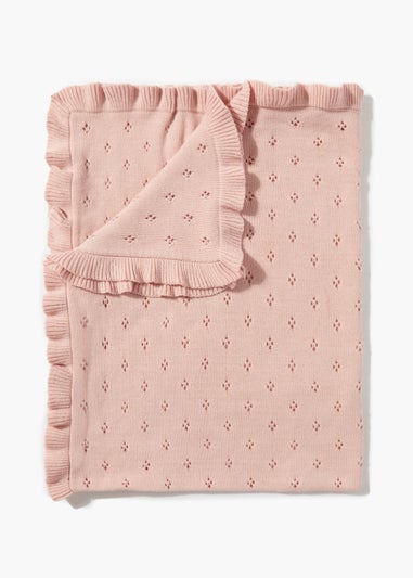Pink Frill Baby Blanket (90cm x 70cm)