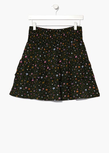JDY Gaucho Black Floral Co-Ord Mini Skirt