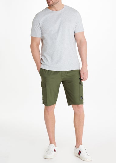 Khaki Drawcord Cargo Shorts