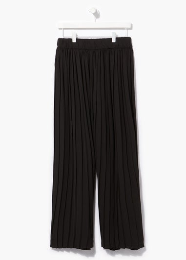 JDY Pila Black Wide Leg Pleated Trousers
